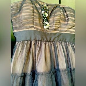 Max & Cleo formal cocktail dress. Black & copper. Jeweled. Size 2.